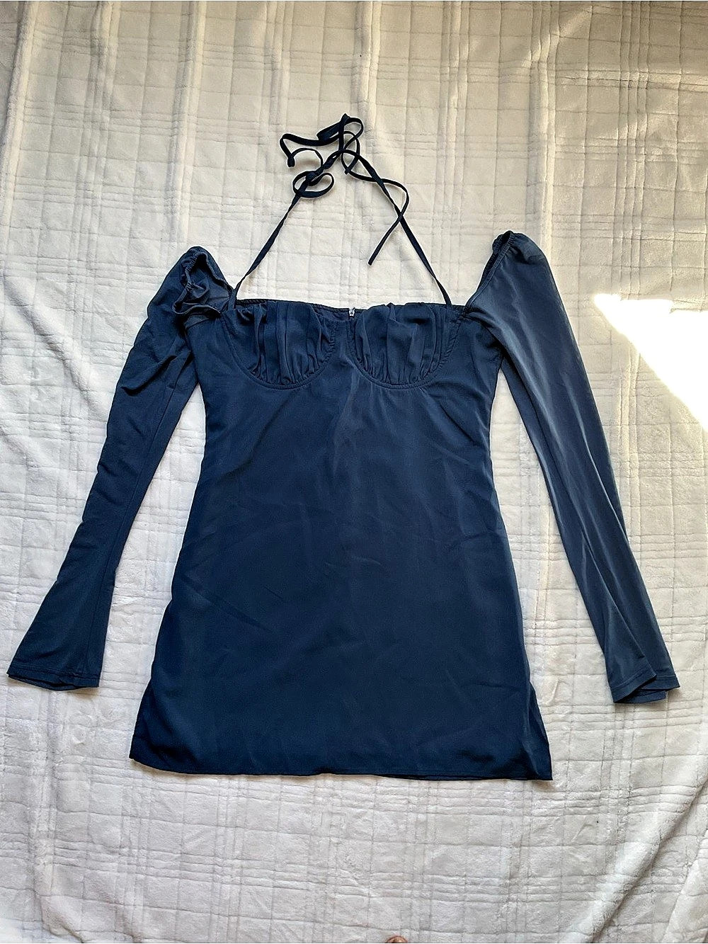 Princess Polly Blue Mini Dress Size Medium Like New
